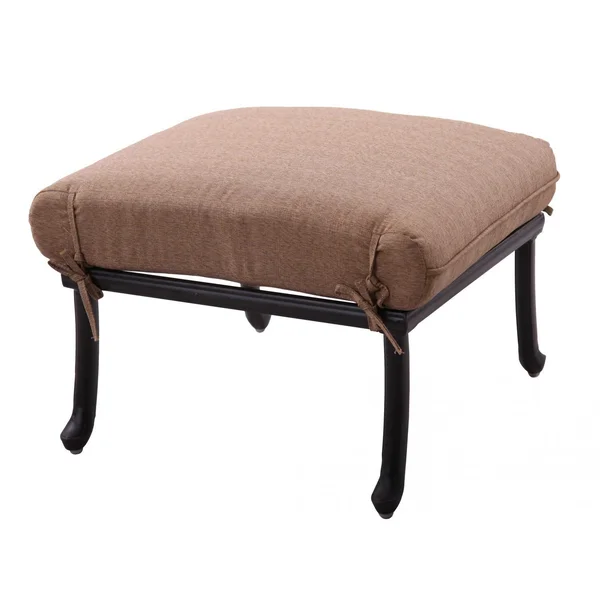 Sedona Cast Aluminum Ottoman in Antique Bronze/Sesame by Darlee