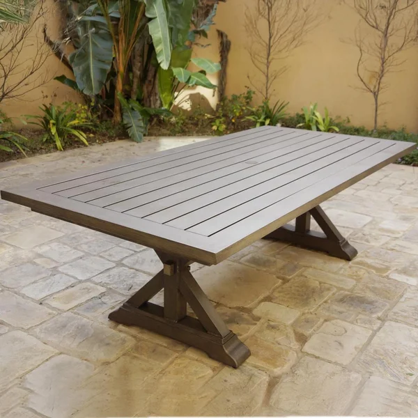 Brooklyn 86 X 44 Inch Aluminum Dining Table by Darlee