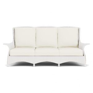 Mandalay Lloyd Loom Sofa in White/Sailcloth Salt by Lloyd Flanders