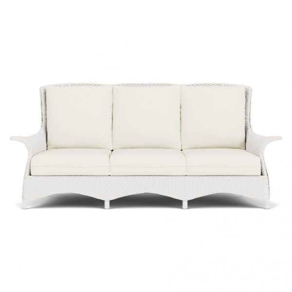 Mandalay Lloyd Loom Sofa in White/Sailcloth Salt by Lloyd Flanders
