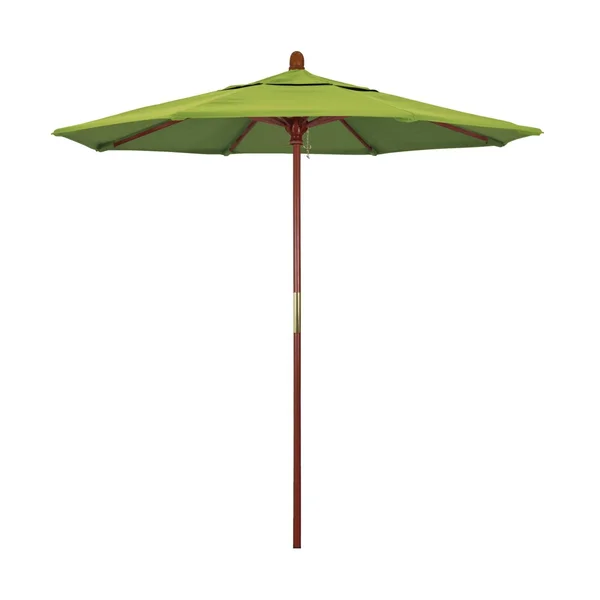 California Umbrella 7.5 Ft. Octagonal Hardwood Patio Umbrella W/ Push Lift & Hardwood Ribs - Sunbrella Canvas Macaw Canopy