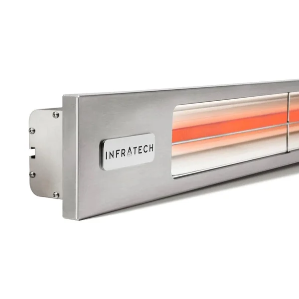 Infratech Slimline Series 63 1/2-Inch 3000W Single Element Electric Infrared Patio Heater - 240V - Silver - SL3024SV