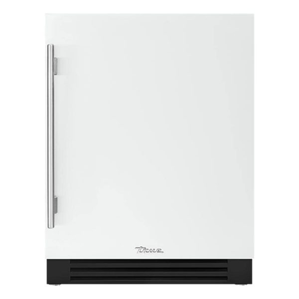 True ADA Height 24 Inch 5 Cu. Ft. Right Hinge Outdoor Refrigerator - Matte White w/ Stainless Steel Handles - TURADA-24-RS-A~030-H04