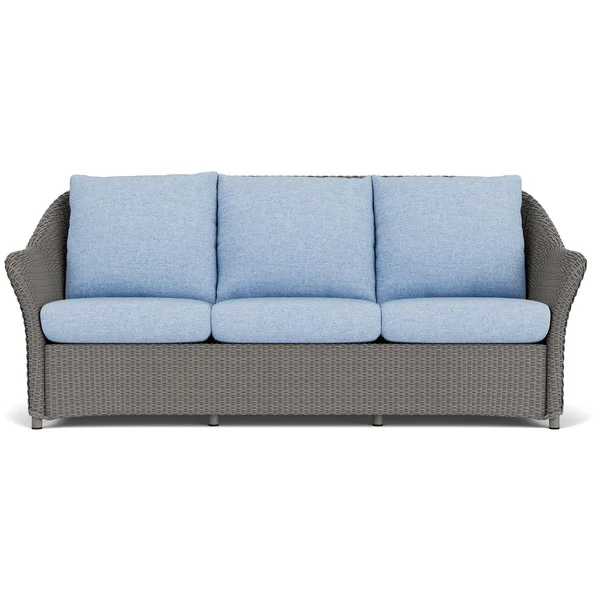 Weekend Retreat Lloyd Loom Sofa in Pewter/Demo Skyway by Lloyd Flanders