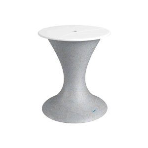 Ledge Lounger Autograph Umbrella Stand Ice Bin - Granite Grey W/White Lid