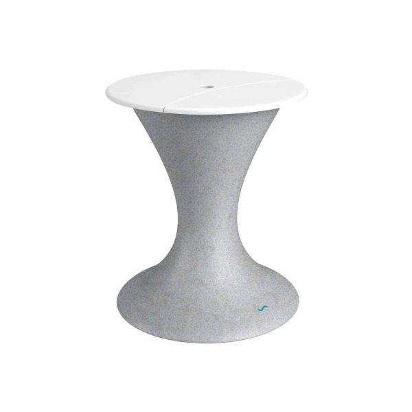 Ledge Lounger Autograph Umbrella Stand Ice Bin - Granite Grey W/White Lid
