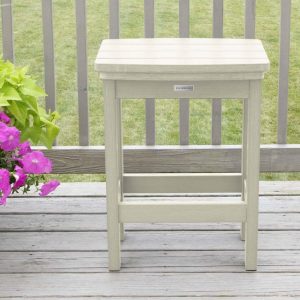 Hart Lane Recycled Plastic Bar Stool Counter Height in Whitewash by Lakeview Outdoor Designs