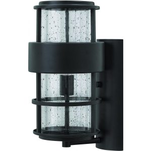 Hinkley Lighting Saturn One Light 16-Inch Outdoor Wall Light - Satin Black - 1904SK