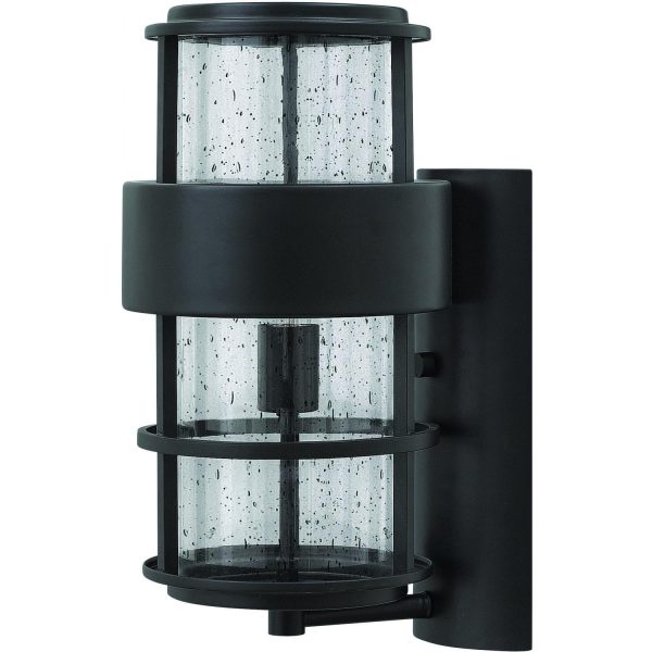 Hinkley Lighting Saturn One Light 16-Inch Outdoor Wall Light - Satin Black - 1904SK