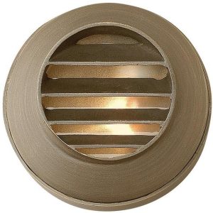 Hinkley Lighting Hardy Island 3.5-Inch Round Louvered Outdoor LED Deck Light - Matte Bronze - 16804MZ-LL