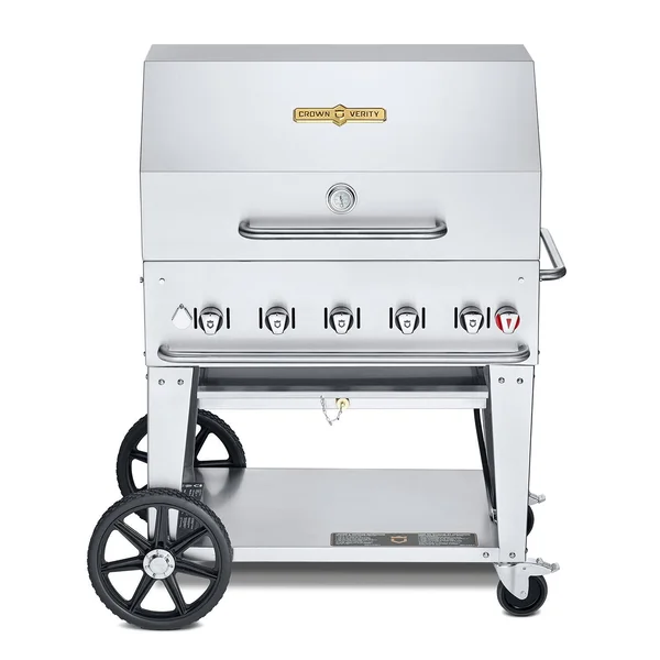 Crown Verity 36-Inch Mobile Natural Gas Grill Dome Package - CV-MCB-36RDP-NG