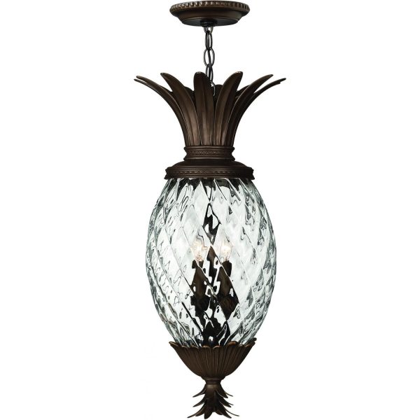 Hinkley Lighting Plantation Four Light 29-Inch Outdoor Hanging Lantern - Copper Bronze - 2222CB