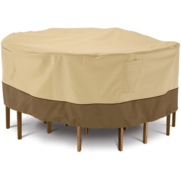Classic Accessories Veranda Patio Table And Chair Set Cover - Pebble/Bark/Earth - Bistro
