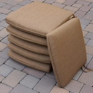 Darlee Santa Barbara Replacement Dining Chair Cushion - Set of 6 - Sesame