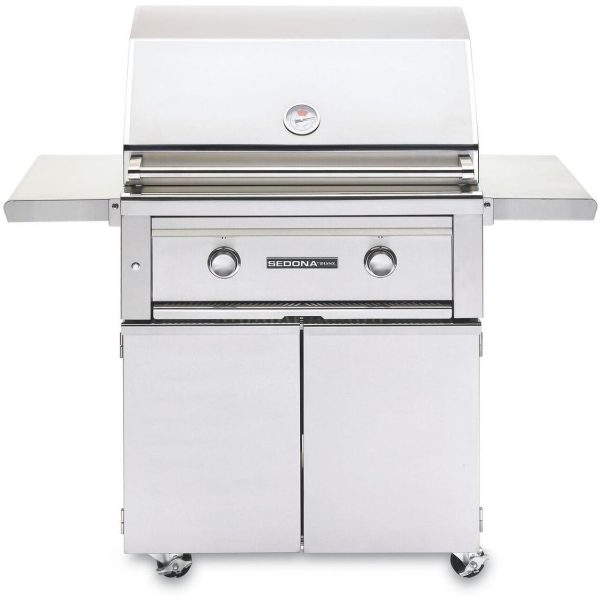 Lynx Sedona 30 Inch Propane Grill On Cart w/ Two SS Tube Burners
