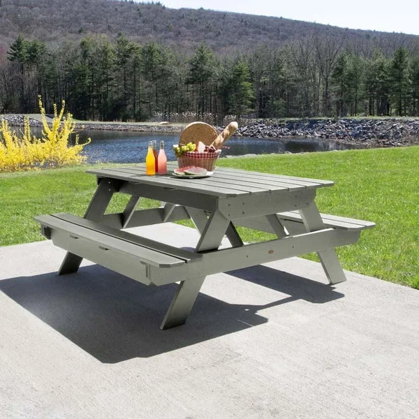 Lookwood 71 Inch Eucalyptus Recycled Plastic Picnic Table by Lakeview Outdoor Designs