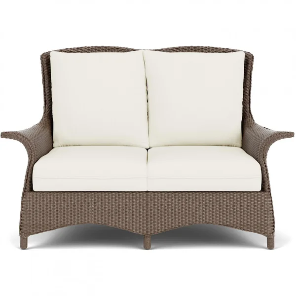 Mandalay Lloyd Loom Loveseat in Bark/Sailcloth Salt by Lloyd Flanders