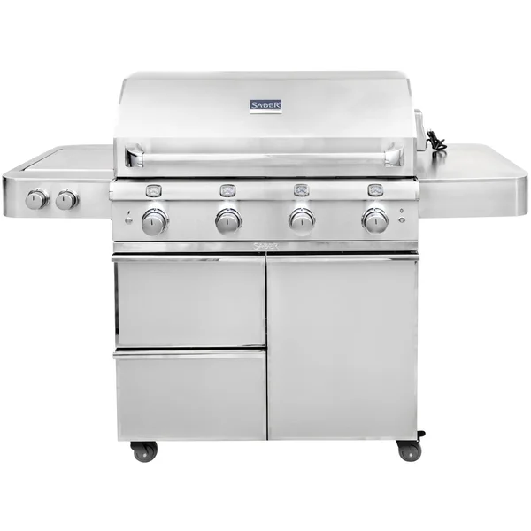 Saber Elite 1670 40-Inch 4-Burner Infrared Propane Gas Grill With Side Burner - R67SC0917
