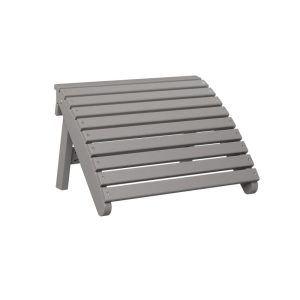 Recycled Plastic Folding Adirondack Ottoman in Light Gray by Berlin Gardens