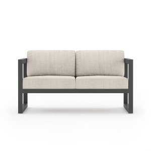 Misty Cove 2 Person Aluminum Loveseat in Slate/Cast Silver by Lakeview Outdoor Designs