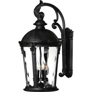 Hinkley Lighting Windsor Four Light 26-Inch Outdoor Wall Light - Black - 1899BK