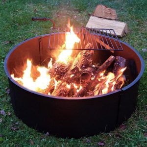 36 Inch Round Steel Wood-Burning Fire Pit in by Ultimate Patio