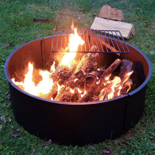 36 Inch Round Steel Wood-Burning Fire Pit in by Ultimate Patio