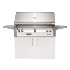Alfresco ALXE 42-Inch Freestanding Propane Grill With Sear Zone And Rotisserie in Signal White Gloss - ALXE-42SZC-LP-S9003