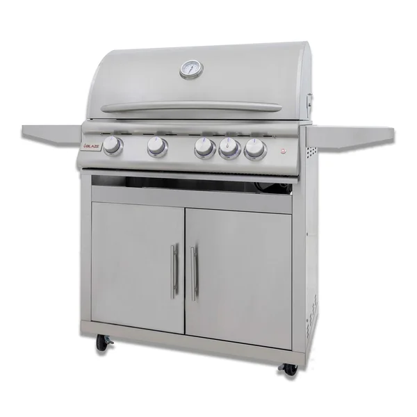 Blaze LTE+ 32-Inch 4-Burner Propane Gas Grill w/ Lift-Assist Hood & Rear Infrared Burner - BLZ-4LTE3-LP
