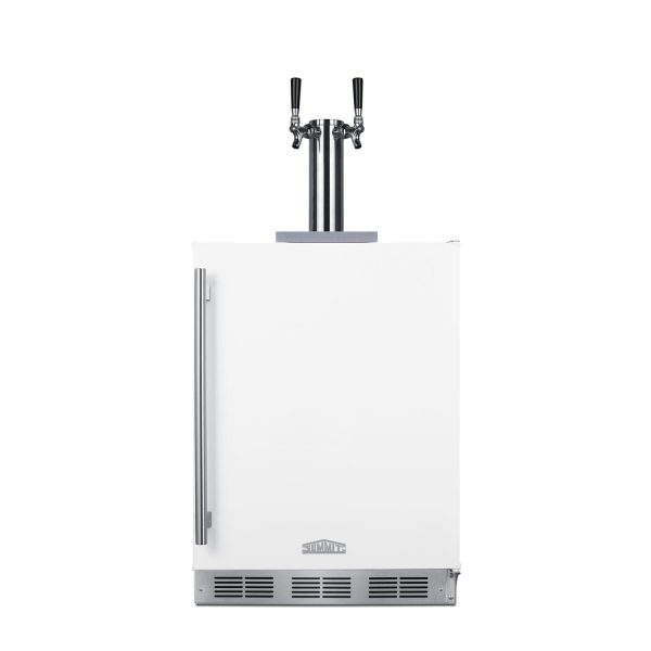 Summit 24-Inch ADA Compliant Outdoor Rated Double Tap Wine Dispenser / Kegerator - SBC58WHBIADAWKDTWIN