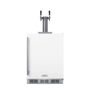 Summit 24-Inch ADA Compliant Outdoor Rated Double Tap Beer Dispenser / Kegerator - SBC58WHBIADA