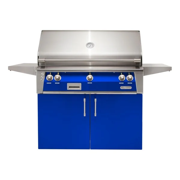 Alfresco ALXE 42-Inch Freestanding Natural Gas Grill With Rotisserie in Ultramarine Blue - ALXE-42C-NG-S5002