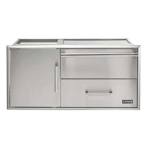 Coyote 42 Inch Warming Drawer & Door Combo - C3-CDWD
