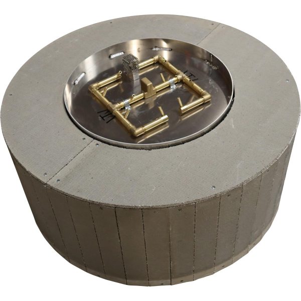54 Inch Round Brass Propane Fire Pit Enclosure in by Warming Trends