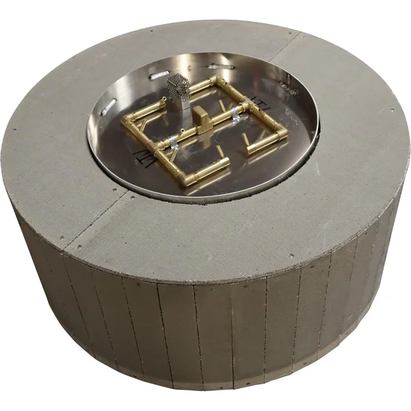 72 Inch Round Brass Propane Fire Pit Enclosure in by Warming Trends