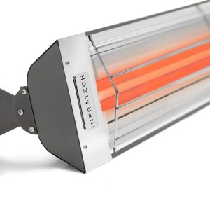 Infratech WD-Series 61 1/4-Inch 6000W Dual Element Electric Infrared Patio Heater - 240V - Gray - WD6024GR