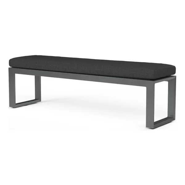Redondo 72 Inch Aluminum Bench in Slate/Spectrum Carbon by Sunset West