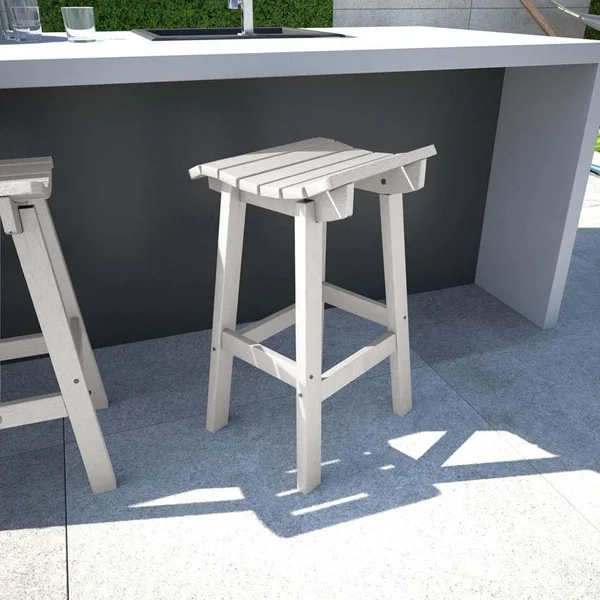 Costa Brook Recycled Plastic Bar Stool in White by Lakeview Outdoor Designs