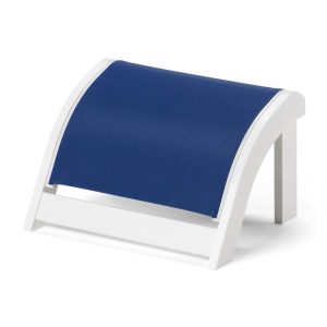 Adirondack MGP Adirondack Ottoman in Textured Snow/Cobalt by Telescope Casual