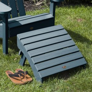 Paradise Key Recycled Plastic Ottoman in Nantucket Blue by Lakeview Outdoor Designs