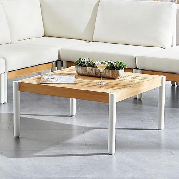 Carrolton 35 Inch Aluminum Coffee Table by Lakeview Outdoor Designs