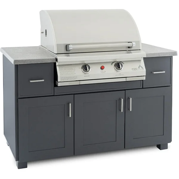 PGS 57 Inch Modano BBQ Island With Commercial T-Series 30 Inch Electric Grill w/ Timer - 57 MOD