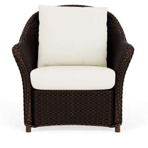 Weekend Retreat Lloyd Loom Club Chair in Mink/Sailcloth Salt by Lloyd Flanders