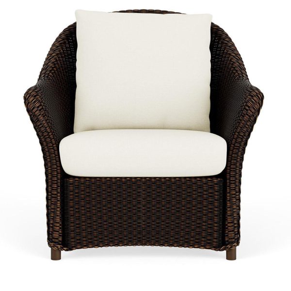 Weekend Retreat Lloyd Loom Club Chair in Mink/Sailcloth Salt by Lloyd Flanders