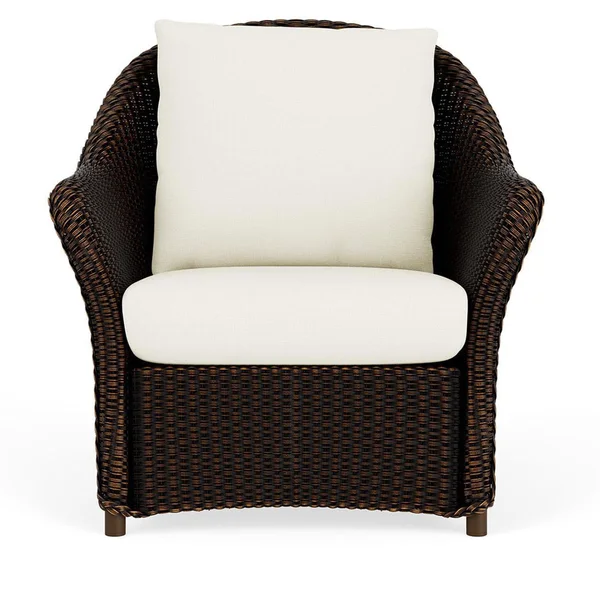 Weekend Retreat Lloyd Loom Club Chair in Mink/Sailcloth Salt by Lloyd Flanders