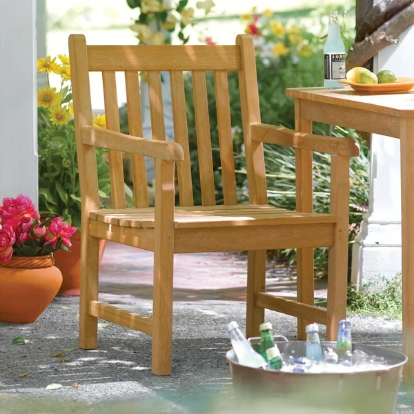 Classic Natural Teak Dining Chair By Oxford Garden