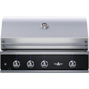 Delta Heat 38-Inch 3-Burner Built-In Natural Gas Grill w/ Rotisserie - Black Control Panel - DHBQ38R-KN