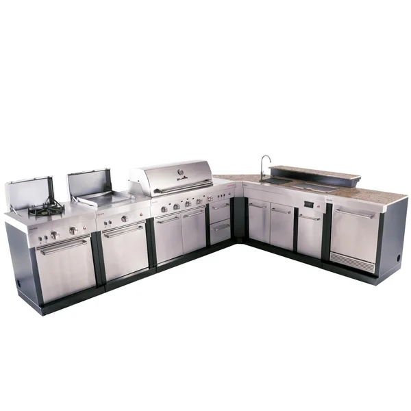 Charbroil Medallion Series 7-Piece Modular Outdoor Kitchen L-Shaped Propane Gas Island
