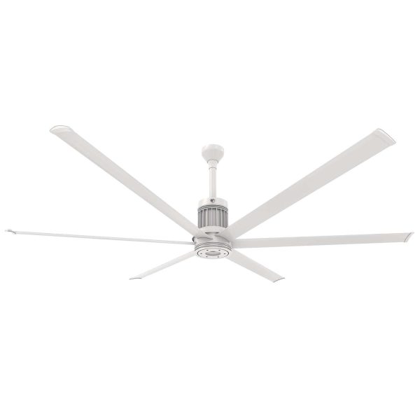 Big Ass Fans 96-Inch i6 Ceiling Fan Universal Mount W/12-Inch Ext Tube & LED in White - MK-I61-081906A729I12S2