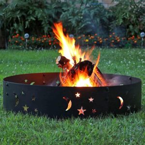 36 Inch Round Steel Wood-Burning Fire Pit in by Ultimate Patio